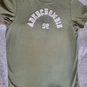 Abercrombie & Fitch Men's Muscle Green Short Sleeve Tee Casual Comfort Large